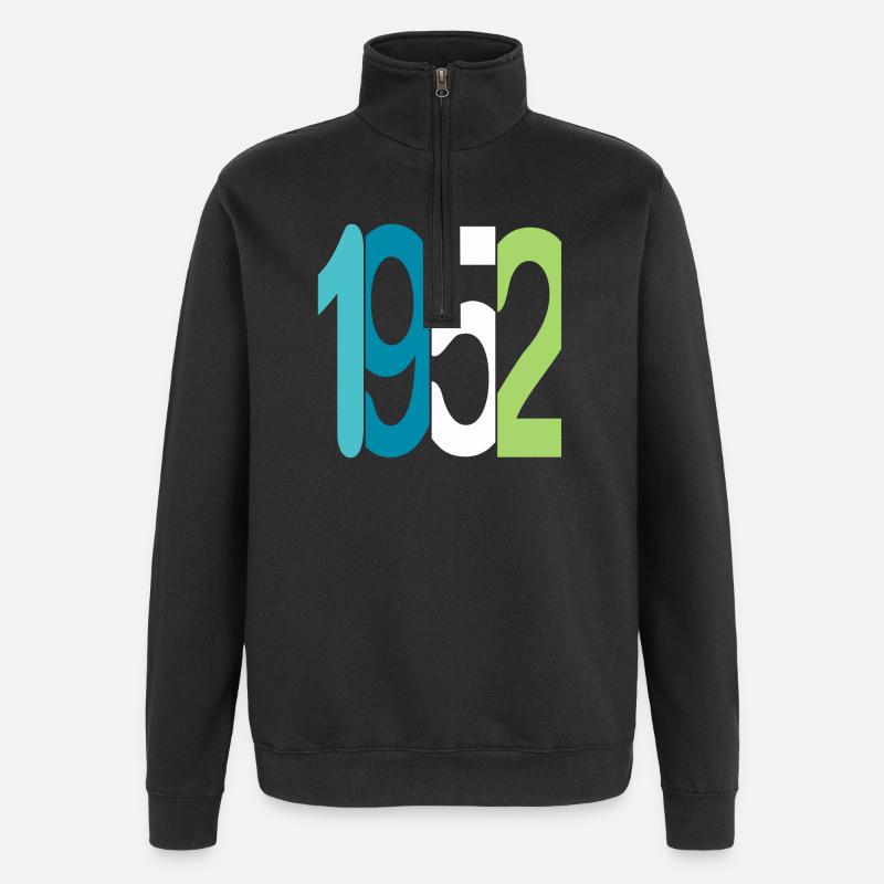 Established 1952 - Quarter-Zip-Sweatshirt - Schwarz