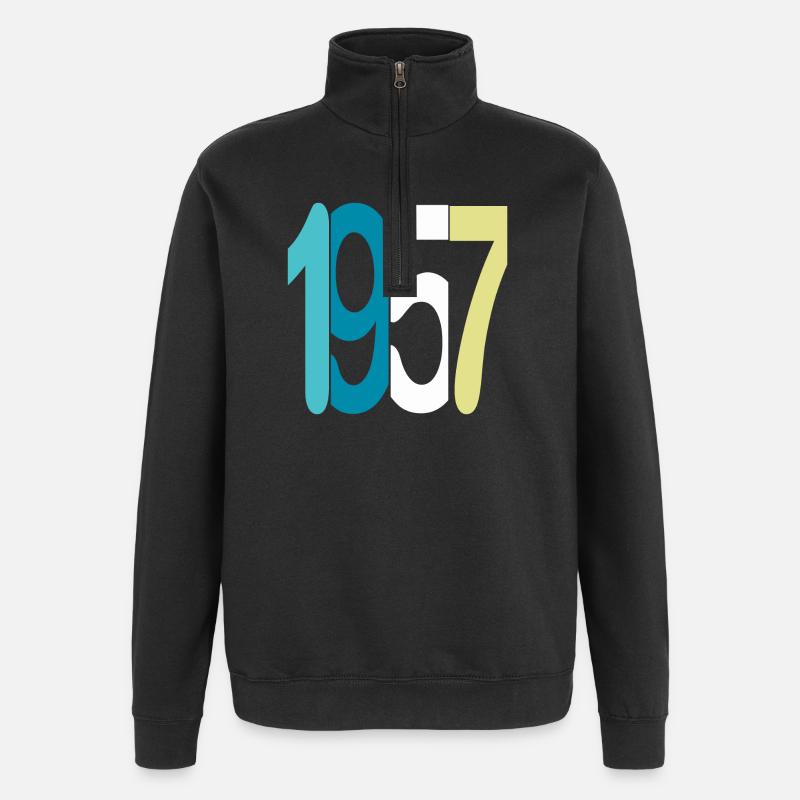 Established 1957 - Quarter-Zip-Sweatshirt - Schwarz