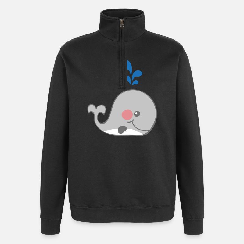 Wal - Quarter-Zip-Sweatshirt - Schwarz