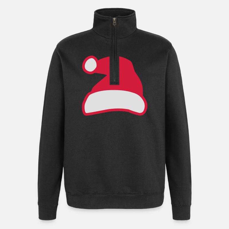 Noël - Sweat à zip 1/4 - noir