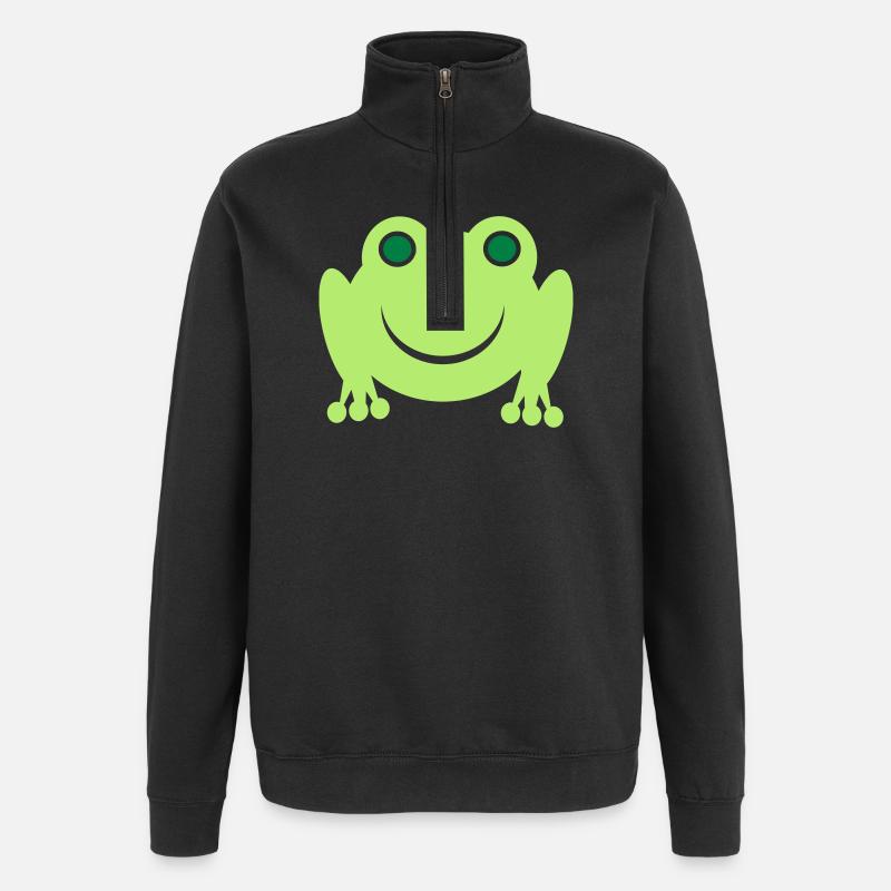 Frosch - Quarter-Zip-Sweatshirt - Schwarz