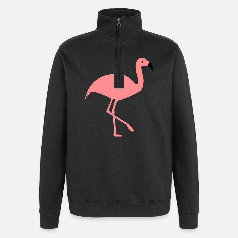 Flamingo - Sweat à zip 1/4 - noir