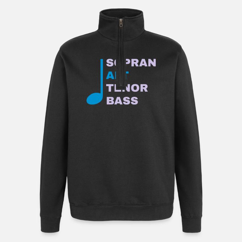 SATB mit Note - Alt - Quarter-Zip-Sweatshirt - Schwarz