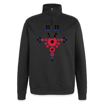 viking - Quarter-Zip Sweatshirt - black - Front - AI Model Female 172 light (172cm) & AI Model Male 178 dark (178cm)
