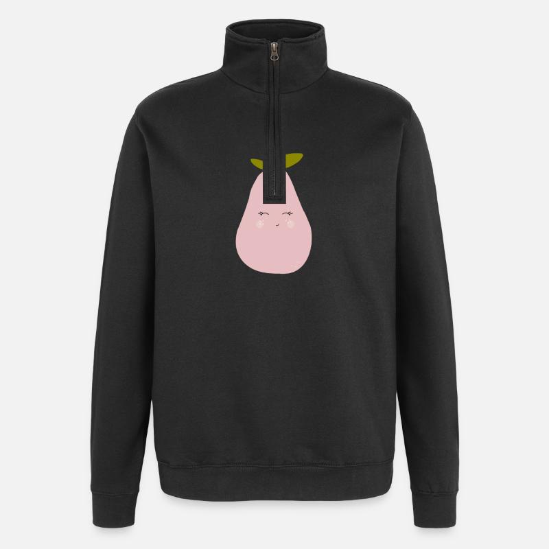 Eine süße Birne - Quarter-Zip-Sweatshirt - Schwarz