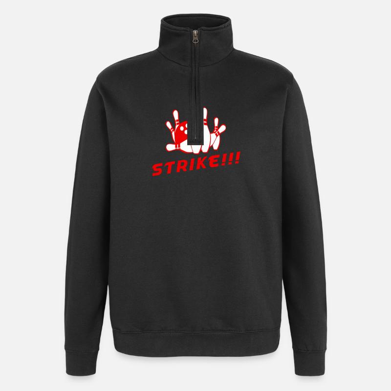 strike!!! bowling - Quarter-Zip Sweatshirt - black