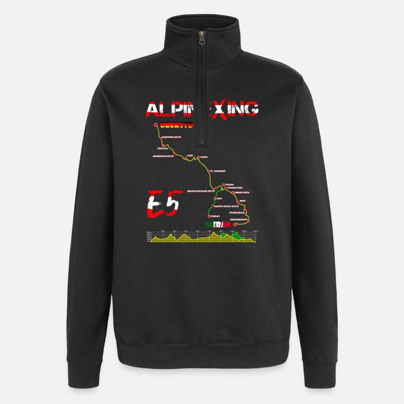 E5 Oberstdorf Merano - Quarter-Zip Sweatshirt - black