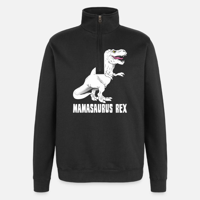 Mère Dinosaure - Mamasaurus Rex - Drôle - Sweat à zip 1/4 - noir