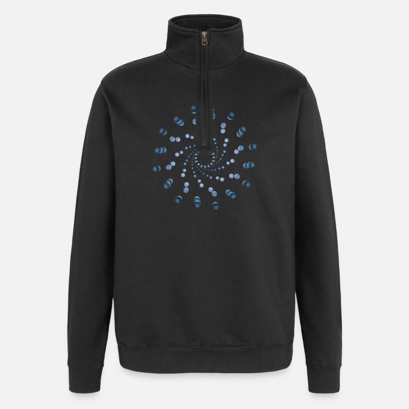 atome - cellulaire deux - Sweat à zip 1/4 - noir