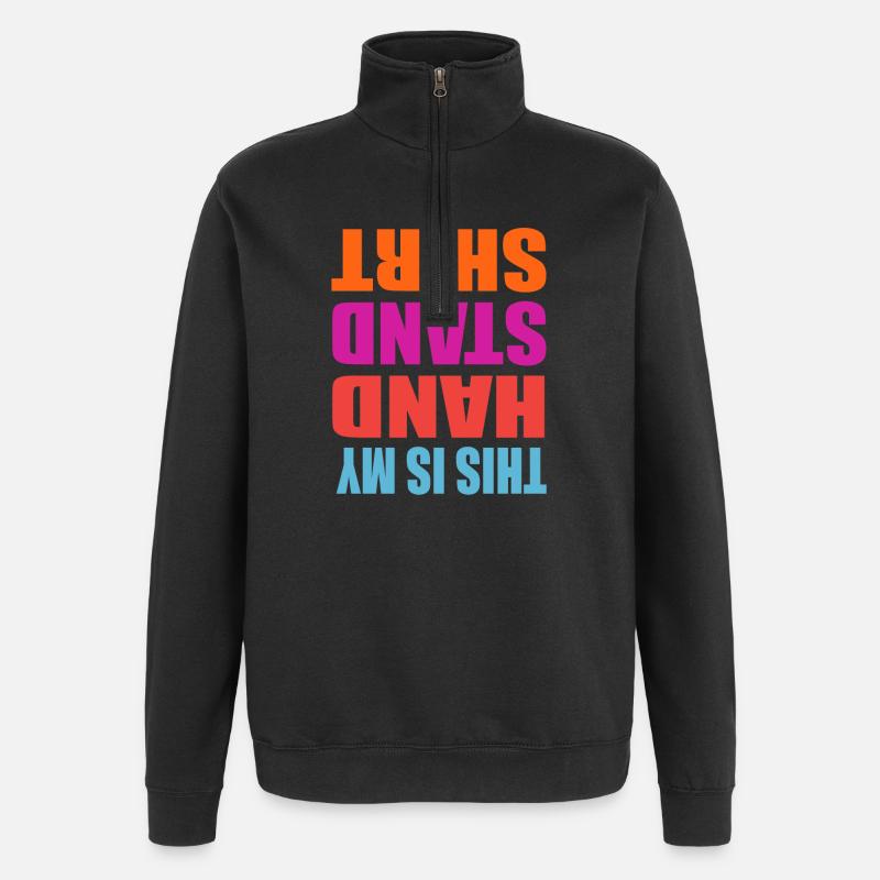 stand de la main - Sweat à zip 1/4 - noir