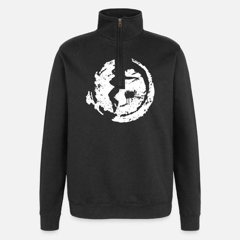 Breakdance - Quarter-Zip-Sweatshirt - Schwarz