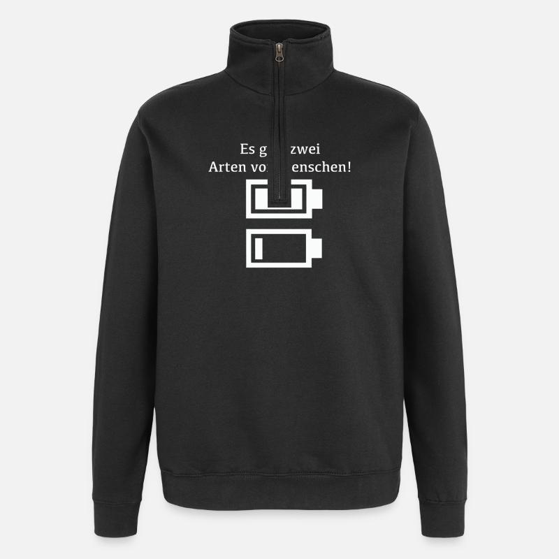 Lustig Cool Funny - Quarter-Zip-Sweatshirt - Schwarz
