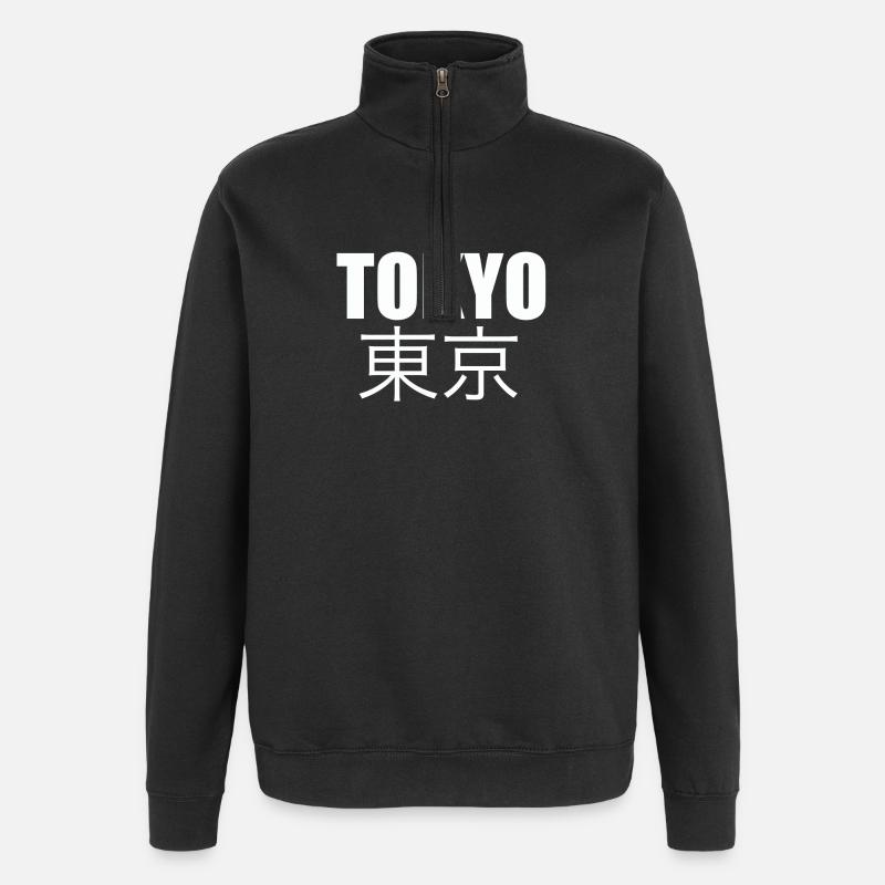 Tokio - Quarter-Zip-Sweatshirt - Schwarz