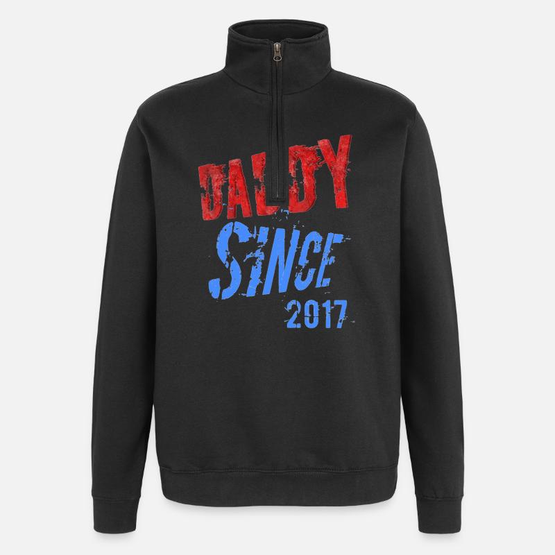 DADY SINCE - Quarter-Zip Sweatshirt - black