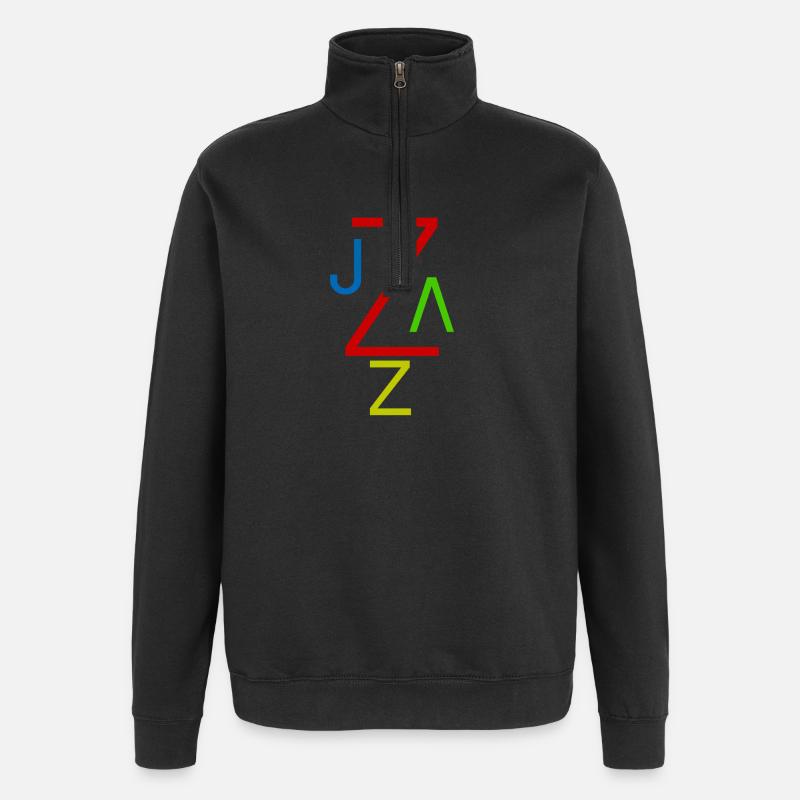 jazz - Sweat à zip 1/4 - noir