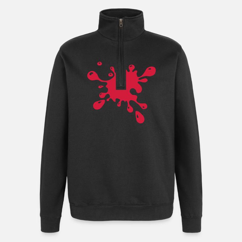 splash_1 - Sweat à zip 1/4 - noir