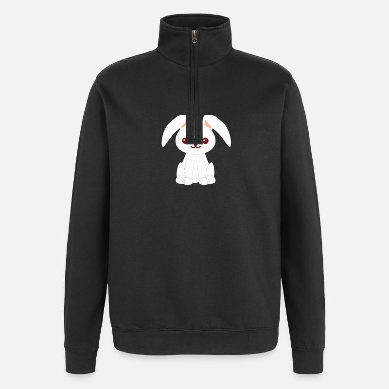 Lapin Lapin Lapin Lapin Lapin - Sweat à zip 1/4 - noir