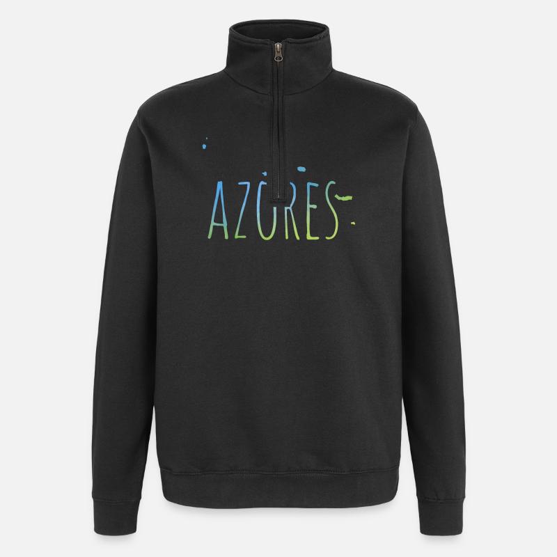 Azores - Quarter-Zip-Sweatshirt - Schwarz