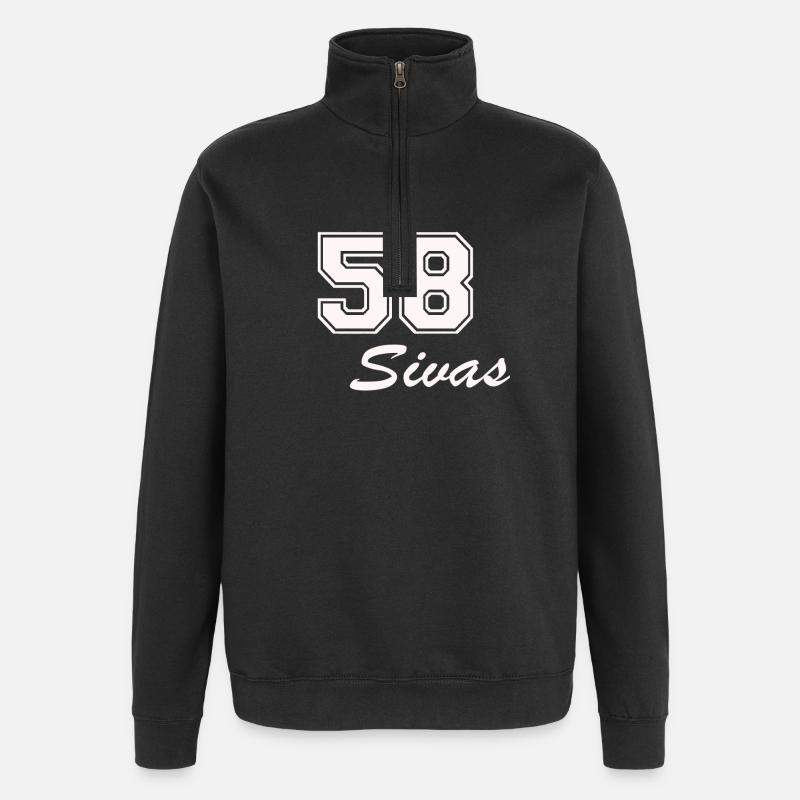 Sivas - Quarter-Zip-Sweatshirt - Schwarz
