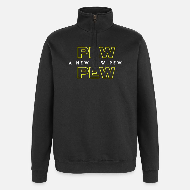 Eine neue Pew Pew - Quarter-Zip-Sweatshirt - Schwarz