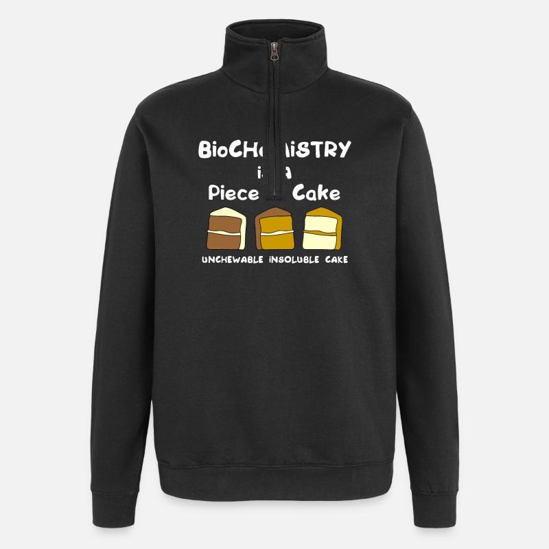 Biochemie-Kuchen - Quarter-Zip-Sweatshirt - Schwarz