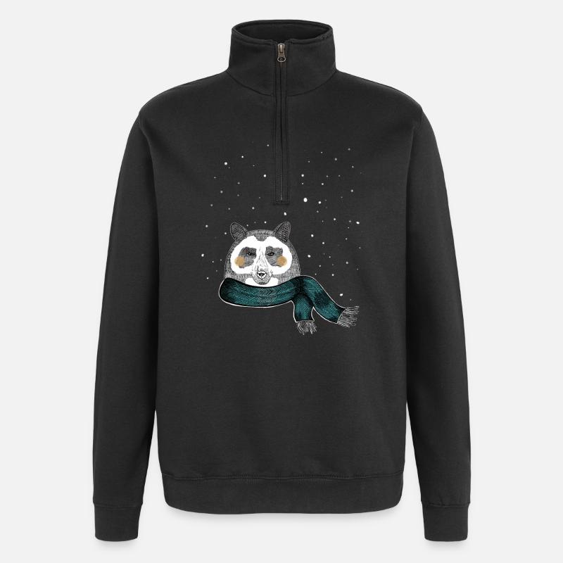 Winter Bär - Quarter-Zip-Sweatshirt - Schwarz