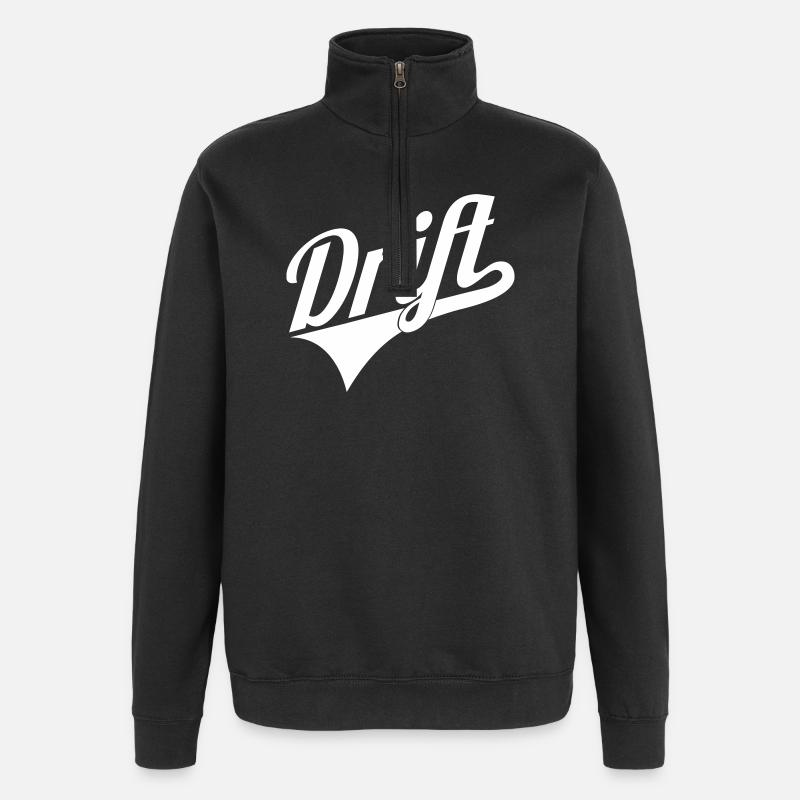 Drift Schriftzug Logo - Quarter-Zip-Sweatshirt - Schwarz