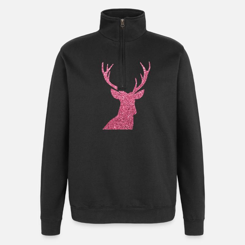 deer - Quarter-Zip Sweatshirt - black