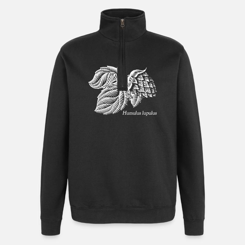 Humulus lupulus Let's get hoppy - Quarter-Zip Sweatshirt - black