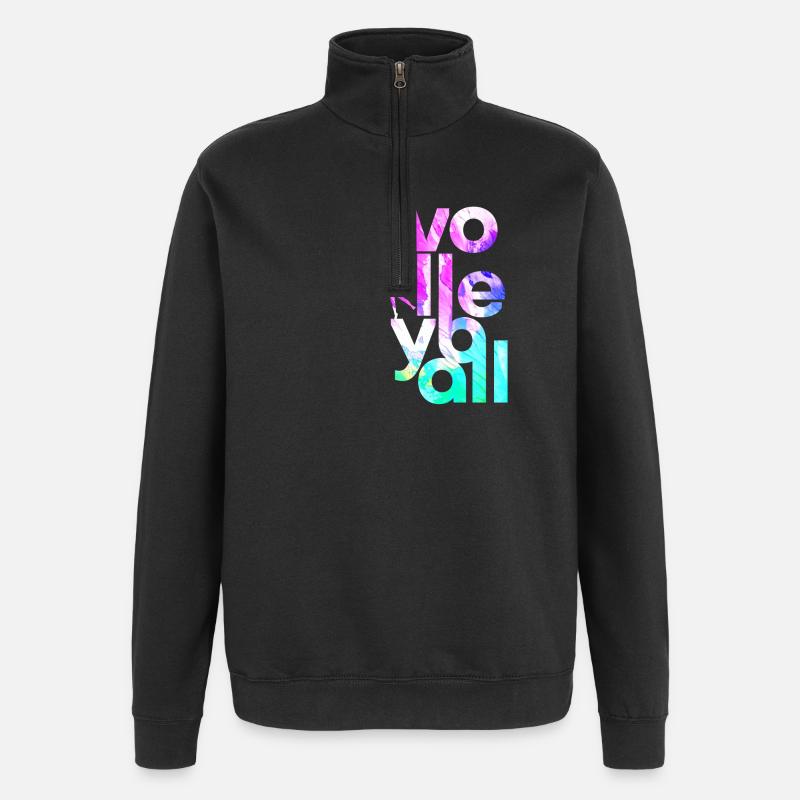 volley-ball - Sweat à zip 1/4 - noir