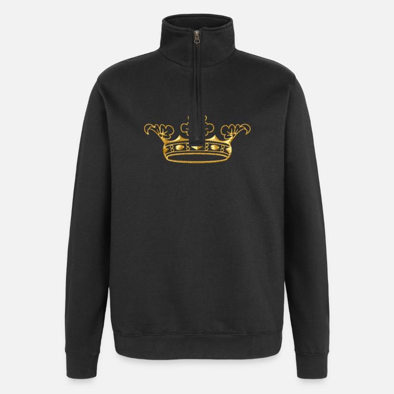 Fürstenkrone - Quarter-Zip-Sweatshirt - Schwarz