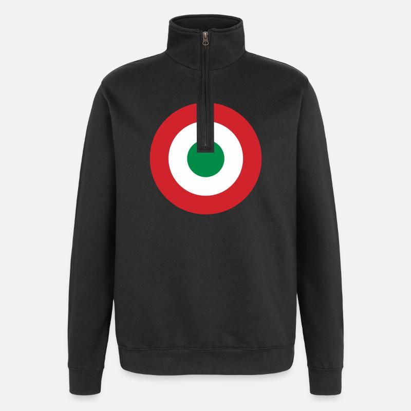 Coccarda Italien - Quarter-Zip-Sweatshirt - Schwarz