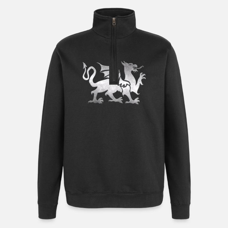 Mythical creature - Quarter-Zip Sweatshirt - black
