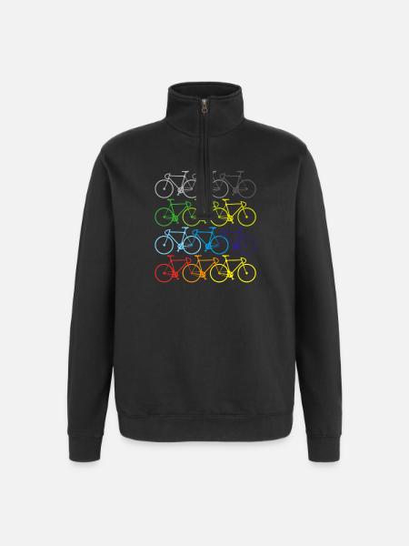 Vélo sport d'été - Sweat à zip 1/4 - noir