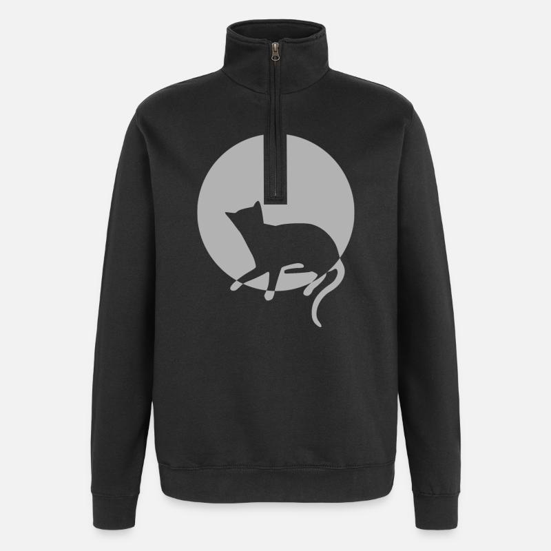 Cat Cat Cat Cat Cat Pussy - Quarter-Zip Sweatshirt - black