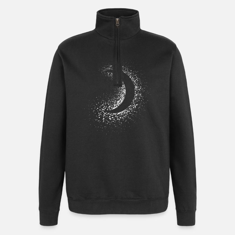 moonlight - Quarter-Zip Sweatshirt - black