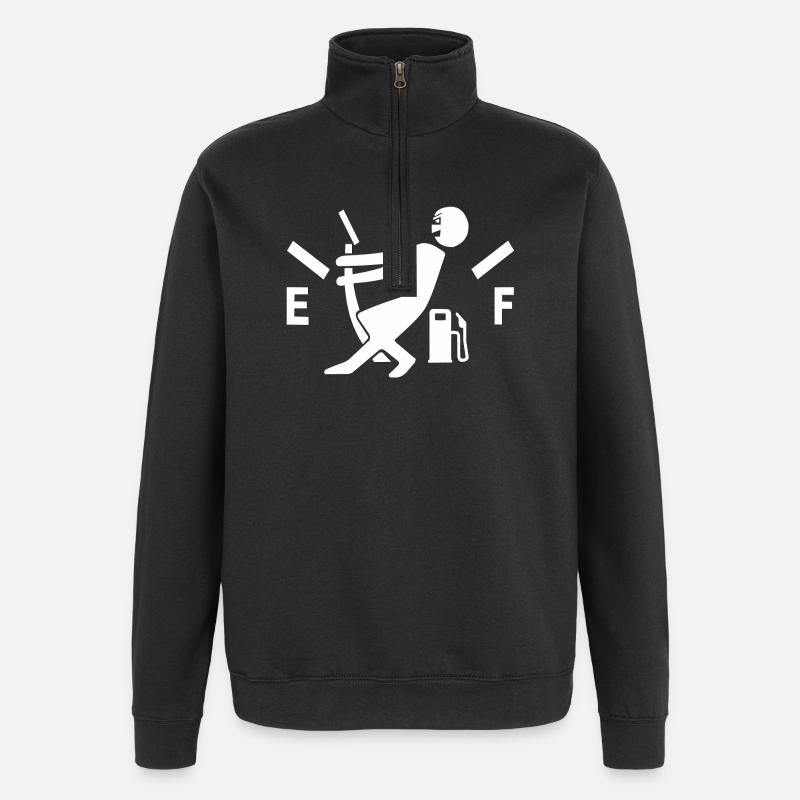 Indicateur de carburant vide - Sweat à zip 1/4 - noir