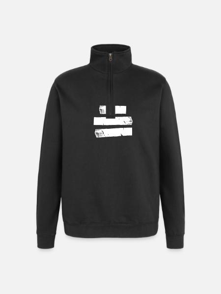 Tape 3 - white - Quarter-Zip Sweatshirt - black
