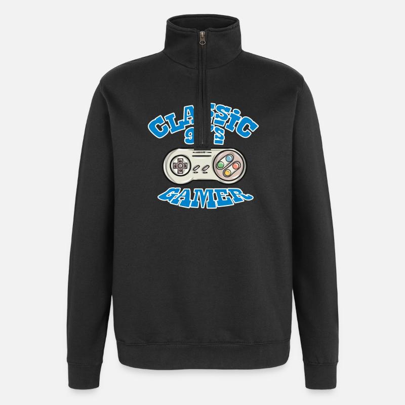 Cadeau de jeu - Sweat à zip 1/4 - noir