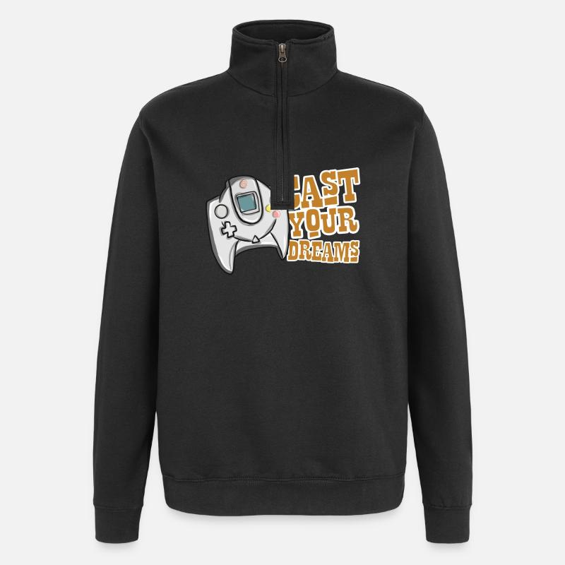 Game Zocken Geschenk - Quarter-Zip-Sweatshirt - Schwarz