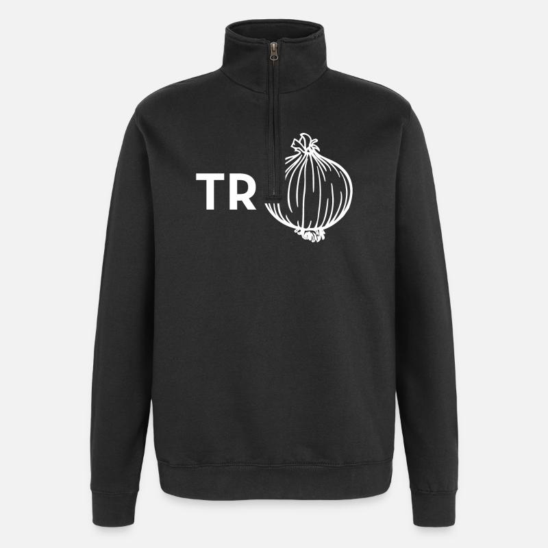Pull à l’oignon - Sweat à zip 1/4 - noir