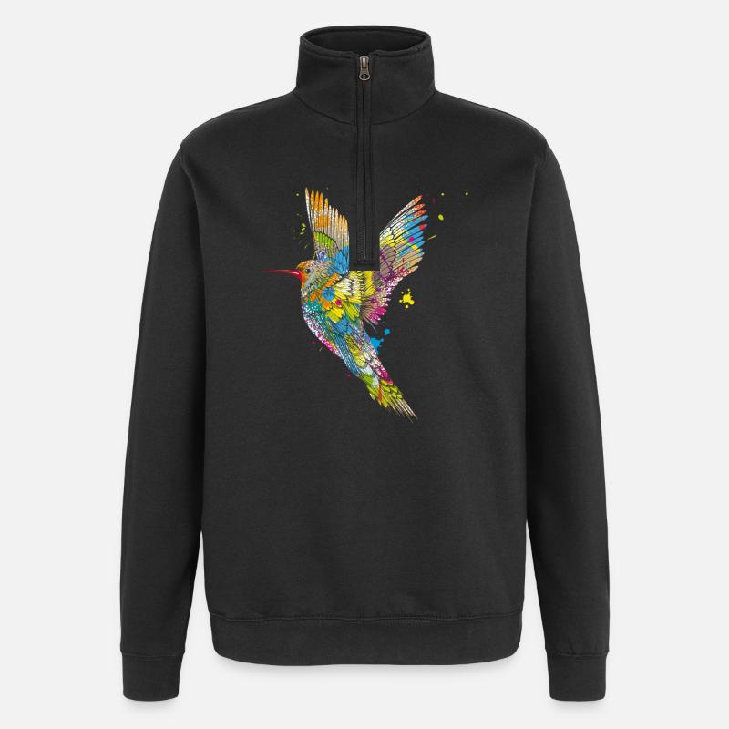 Graffiti de Colibri - Sweat à zip 1/4 - noir