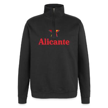 Stars of Spain - Alicante - Sweat à zip 1/4 - noir - Devant - AI Model Female 172 light (172cm) & AI Model Male 178 dark (178cm)