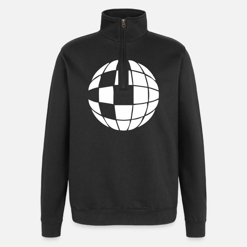 Boule disco boule disco - Sweat à zip 1/4 - noir