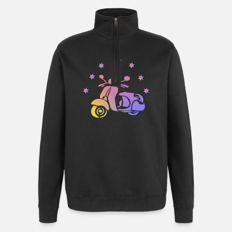 Retro Roller - Quarter-Zip-Sweatshirt - Schwarz