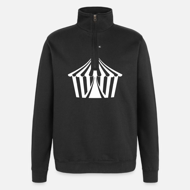 Tente de cirque - Sweat à zip 1/4 - noir