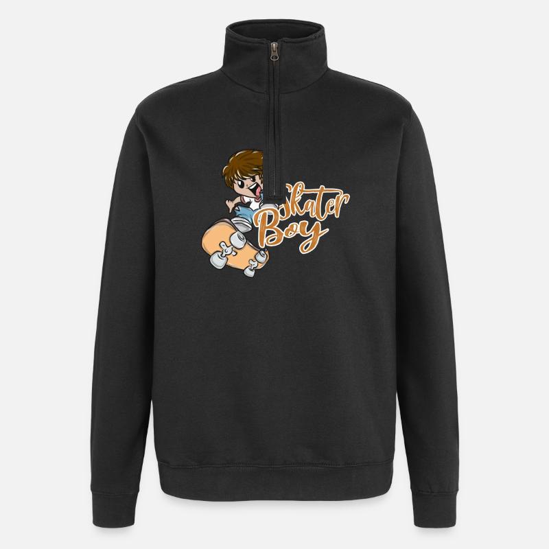 skateboard - Quarter-Zip Sweatshirt - black