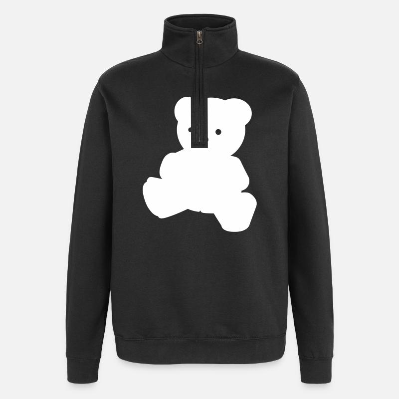 Ein einfacher Teddybär - Quarter-Zip-Sweatshirt - Schwarz