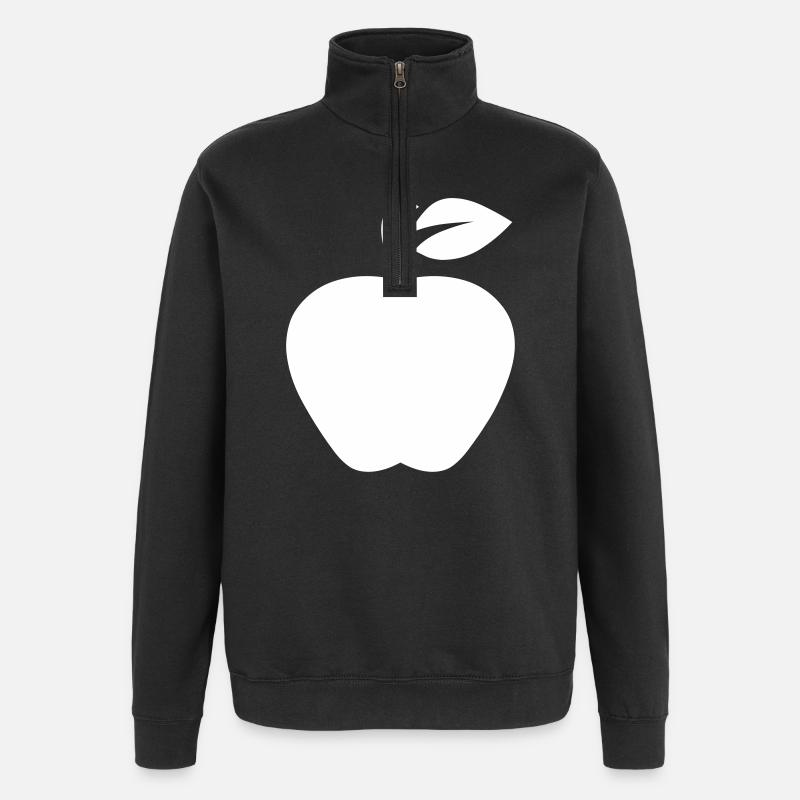 Ein leckerer Apfel - Quarter-Zip-Sweatshirt - Schwarz