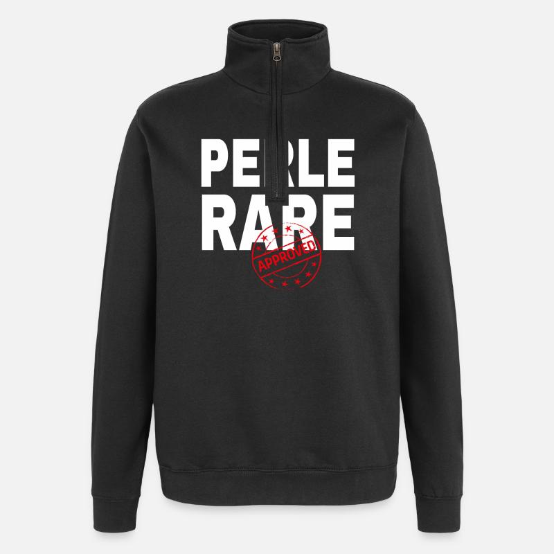 Design Éclat PerleRare - Sweat à zip 1/4 - noir